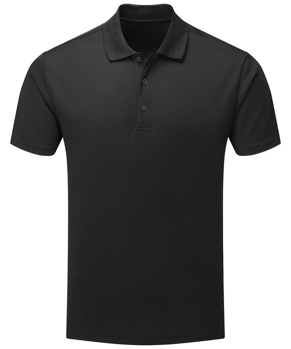 Premier Men’s Spun Dyed Recycled Polo Shirt - Black