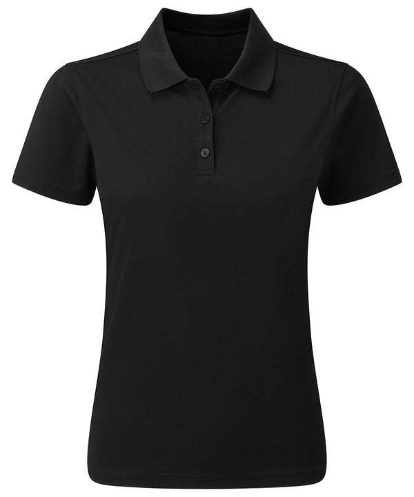 Premier Women’s Spun Dyed Recycled Polo Shirt - Black
