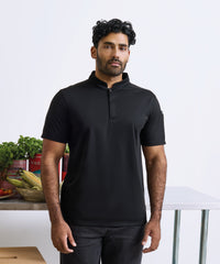 Premier Essential Coolchecker® Short Sleeve Chef’s Shirt - Black
