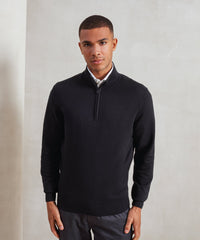 Premier ¼ Zip Knitted Sweater - Black