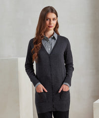 Premier Women's Longline Knitted Cardigan - Black