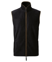 Premier Artisan Fleece Gilet - Black/Brown