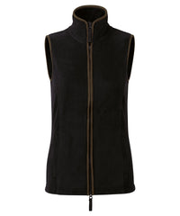 Premier Women’s Artisan Fleece Gilet - Black/Brown