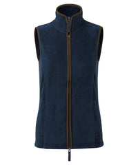 Premier Women’s Artisan Fleece Gilet - Navy/Brown
