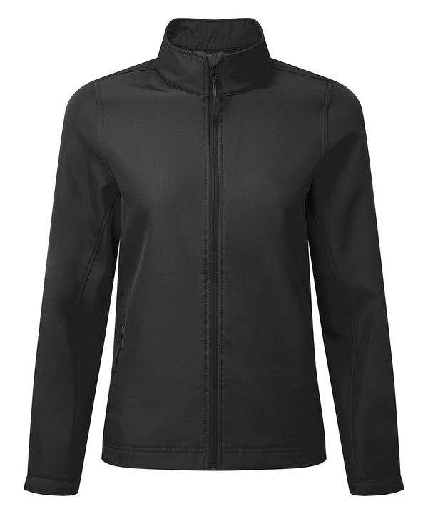 Premier Women’s Windchecker® Printable and Recycled Softshell Jacket - Black