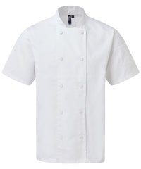 Premier Chefs Coolchecker® Short Sleeve Jacket - White