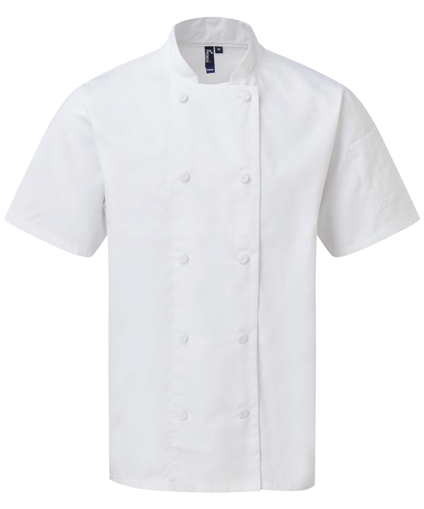 Premier Chefs Coolchecker® Short Sleeve Jacket - White