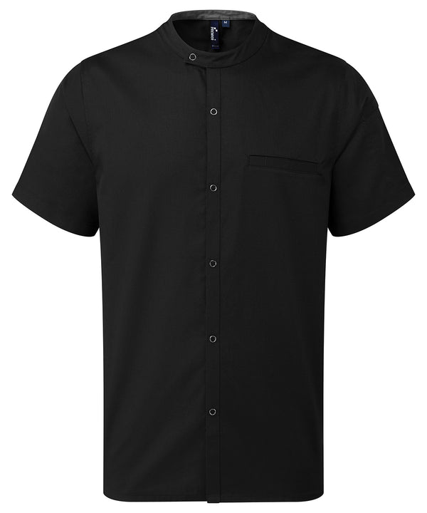 Premier Chef's 'Recyclight' Short Sleeve Shirt - Black
