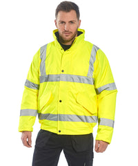 Portwest Hi-vis Bomber Jacket - Hi-Vis Yellow/Navy