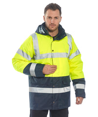 Portwest Hi-vis Traffic Jacket - Orange/Navy