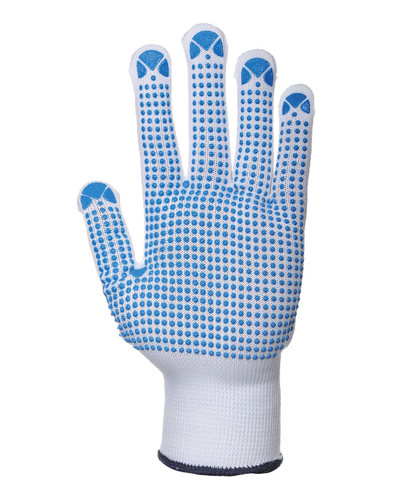 Portwest Nylon Polka Dot Glove - Blue/White