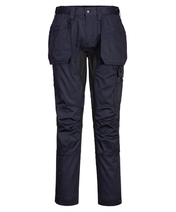 Portwest WX2 Stretch Holster Trousers (CD883) Slim Fit - Deep Navy/Black