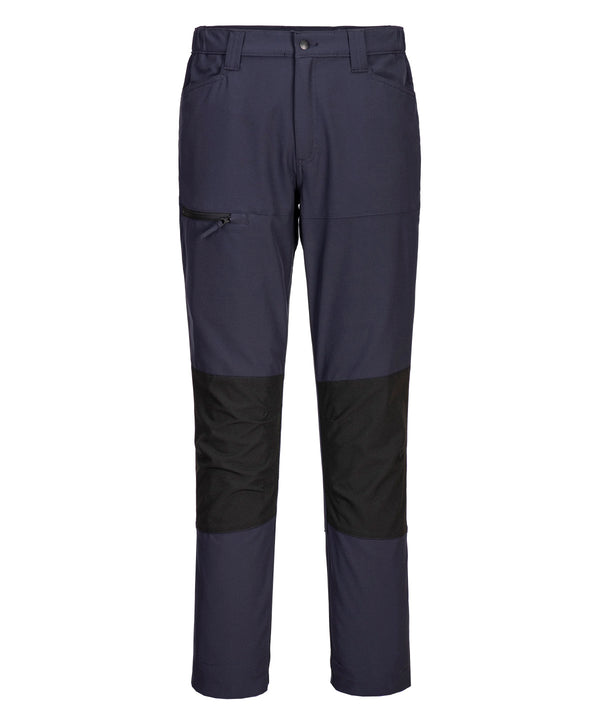 Portwest WX2 Stretch Work Trousers (CD886) Slim Fit - Deep Navy/Black