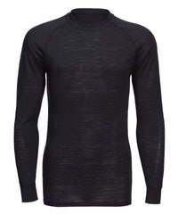 Portwest Merino Wool Crew Neck Long Sleeve Top - Black