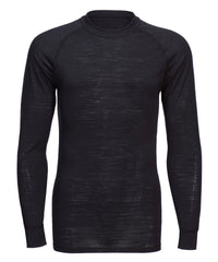 Portwest Merino Wool Crew Neck Long Sleeve Top - Black