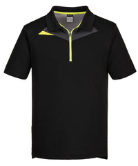 Portwest DX4 Polo Shirt - Black/Yellow