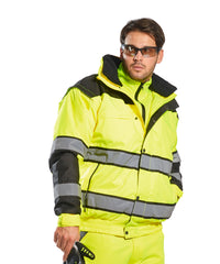 Portwest Hi-vis Classic Bomber Jacket - Orange/Black