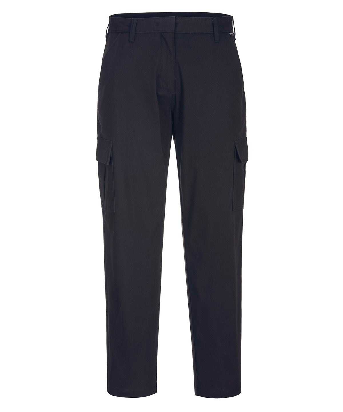 Portwest Women's Stretch Cargo Trousers (S233) Slim Fit - Black