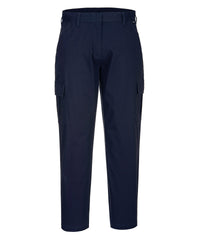 Portwest Women's Stretch Cargo Trousers (S233) Slim Fit - Dark Navy