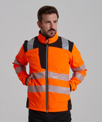 Portwest PW3 Hi-vis Softshell Jacket - Orange/Black
