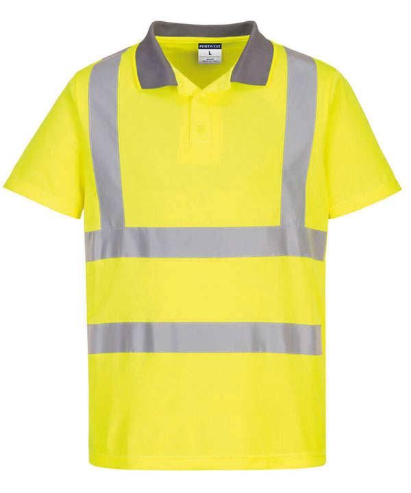 Portwest Eco Hi-vis Short Sleeve Polo - Yellow