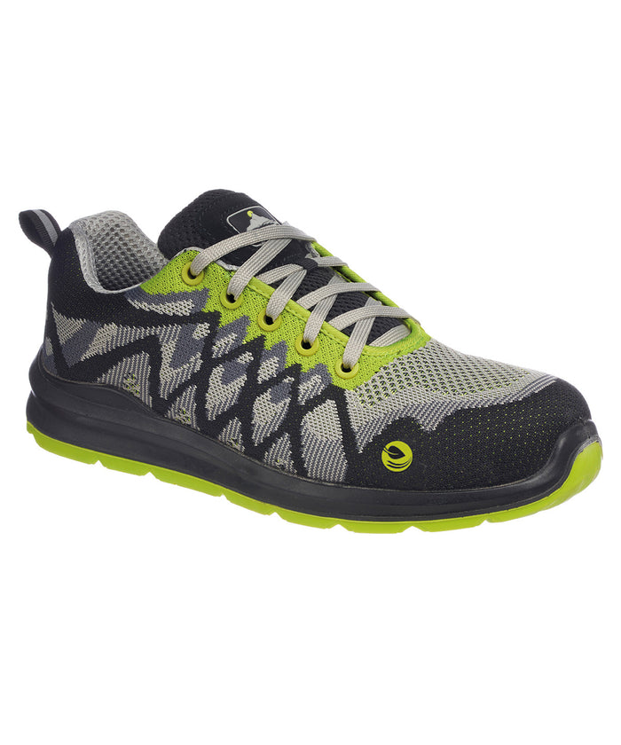 Portwest Composite Lite Eco Safety Trainers - Black/Yellow