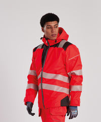 Portwest PW3 Hi-vis Winter Jacket - Orange/Black