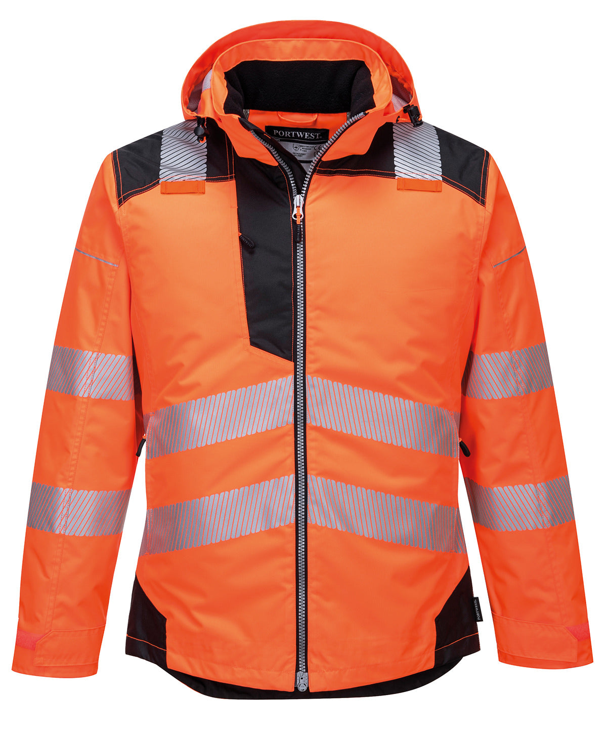 Portwest PW3 Hi-vis Winter Jacket - Orange/Black