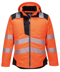 Portwest PW3 Hi-vis Winter Jacket - Orange/Black