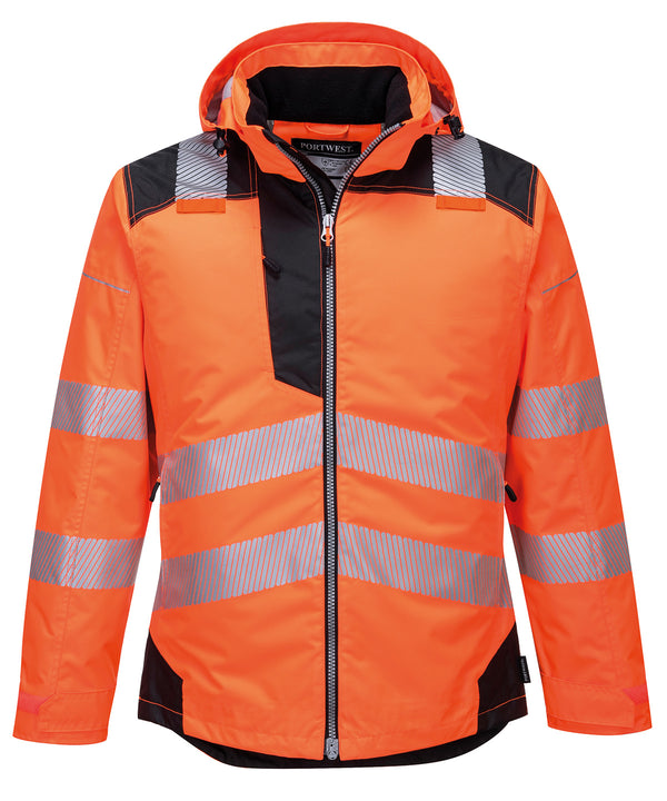 Portwest PW3 Hi-vis Winter Jacket - Orange/Black