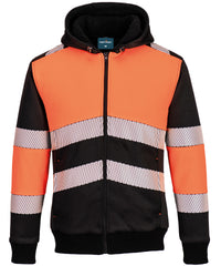 Portwest PW3 Hi-vis Class 1 Winter Hoodie - Orange/Black