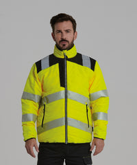 Portwest PW3 Hi-vis Baffle Jacket - Orange/Black