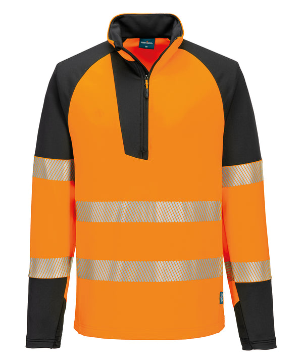 Portwest PW3 Hi-vis ¼-zip Sweatshirt - Orange/Black