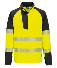 Portwest PW3 Hi-vis ¼-zip Sweatshirt - Yellow/Black
