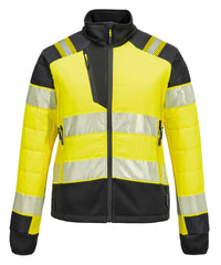 Portwest Women’s PW3 Hi-vis Hybrid Baffle Jacket - Yellow/Black