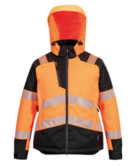 Portwest Women’s PW3 Hi-vis Winter Jacket - Orange/Black