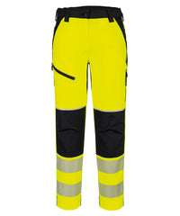 Portwest Women’s PW3 Hi-vis Stretch Trousers - Yellow/Black