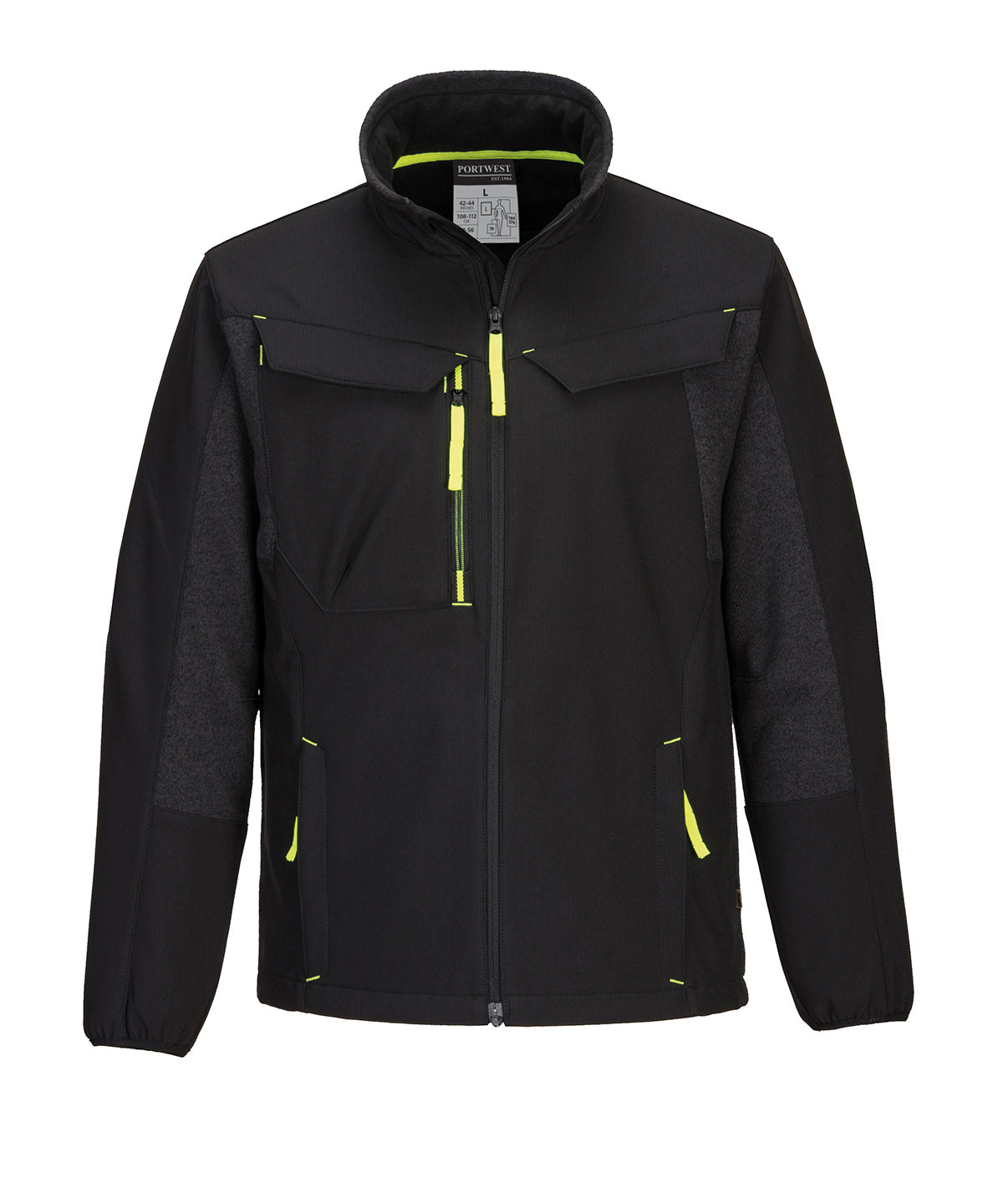 Portwest WX3 Eco Hybrid Softshell Jacket - Black