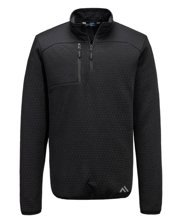 Portwest KX3 Sport Textured ¼-zip Sweatshirt - Black