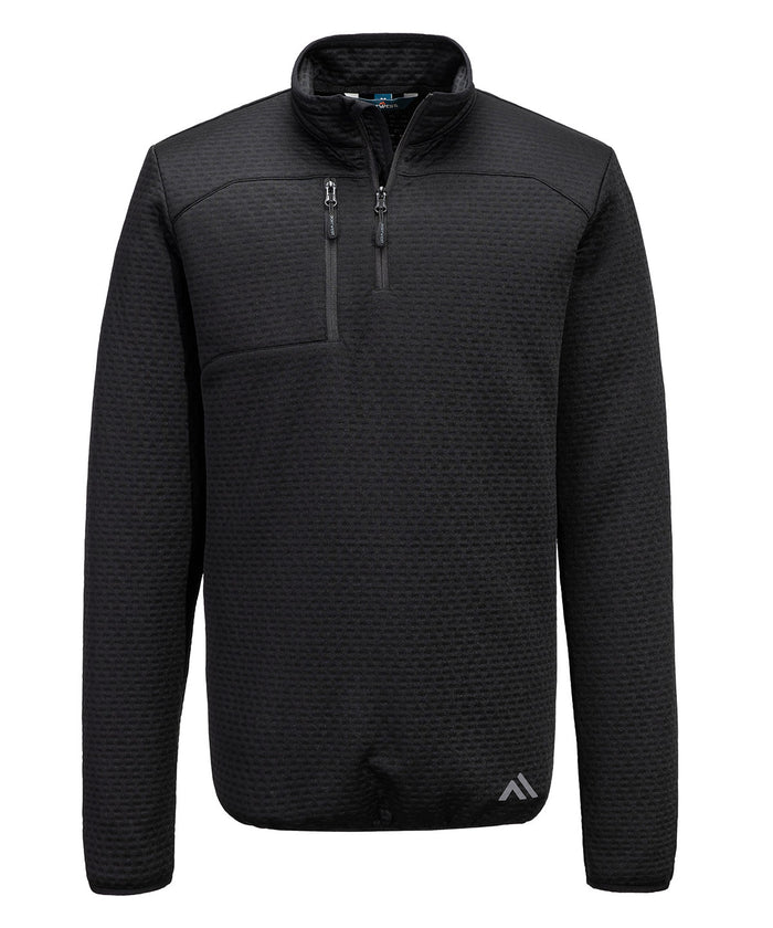 Portwest KX3 Sport Textured ¼-zip Sweatshirt - Black