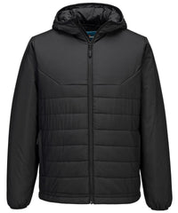 Portwest Professional Hooded Insulated Baffle Jacket - Black