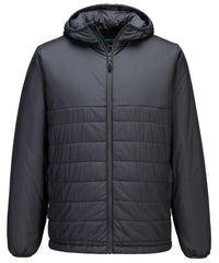Portwest Professional Hooded Insulated Baffle Jacket - Grey