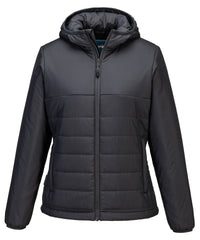 Portwest Women’s Professional Hooded Insulated Baffle Jacket - Grey