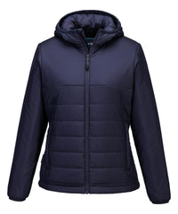 Portwest Women’s Professional Hooded Insulated Baffle Jacket - Navy