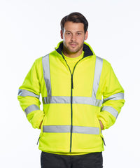 Portwest Hi-vis Mesh-lined Fleece - Orange/Navy