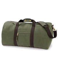 Quadra Vintage Canvas Holdall - Sahara