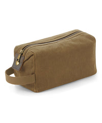 Quadra Heritage Waxed Canvas Wash Bag - Desert Sand