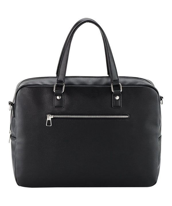 Quadra Tailored Luxe PU Briefcase - Black