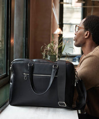 Quadra Tailored Luxe PU Briefcase - Black