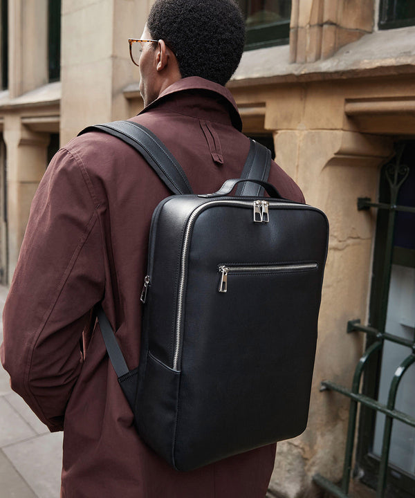Quadra Tailored Luxe PU Backpack - Black